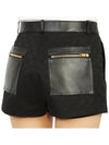 high rise monogram canvas leather shorts black - GUCCI - BALAAN.