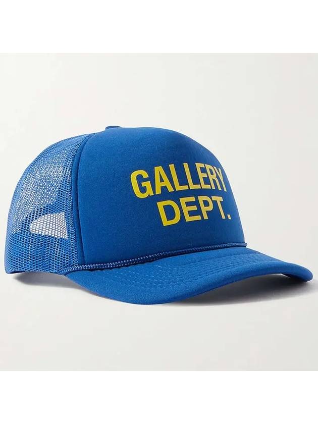 Yellow Twill Logo Canvas Mesh Trucker Cap Hat GD TC 9152 - GALLERY DEPT. - BALAAN 1