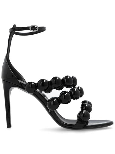 Alaïa Heeled Sandals 3 Straps, Women's, Black - ALAIA - BALAAN 1