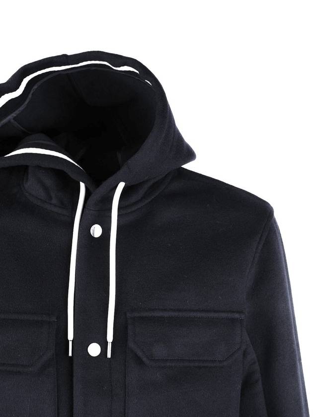 Emporio Armani Blouson Hooded Jacket In Virgin Wool - EMPORIO ARMANI - BALAAN 3