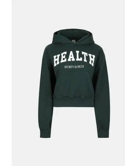 Health Ivy Crop Hoodie Top Forest Green - SPORTY & RICH - BALAAN 2