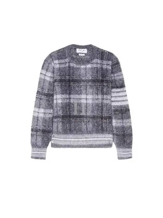 Check 4 Bar Mohair Knit Top Grey - THOM BROWNE - BALAAN 2