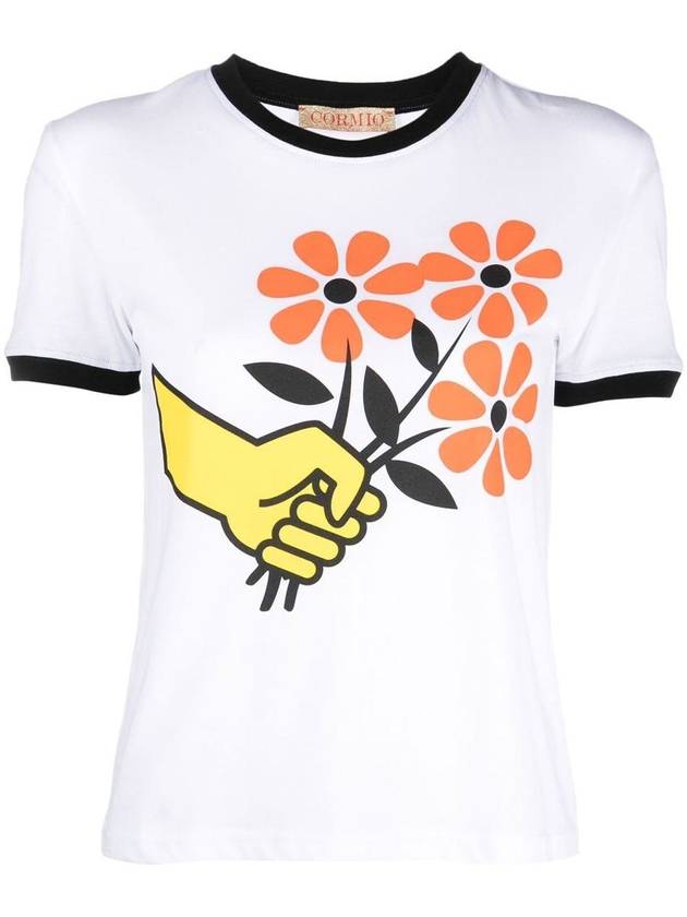 Cormio Jersey Flower Printed T-Shirt Clothing - CORMIO - BALAAN 1