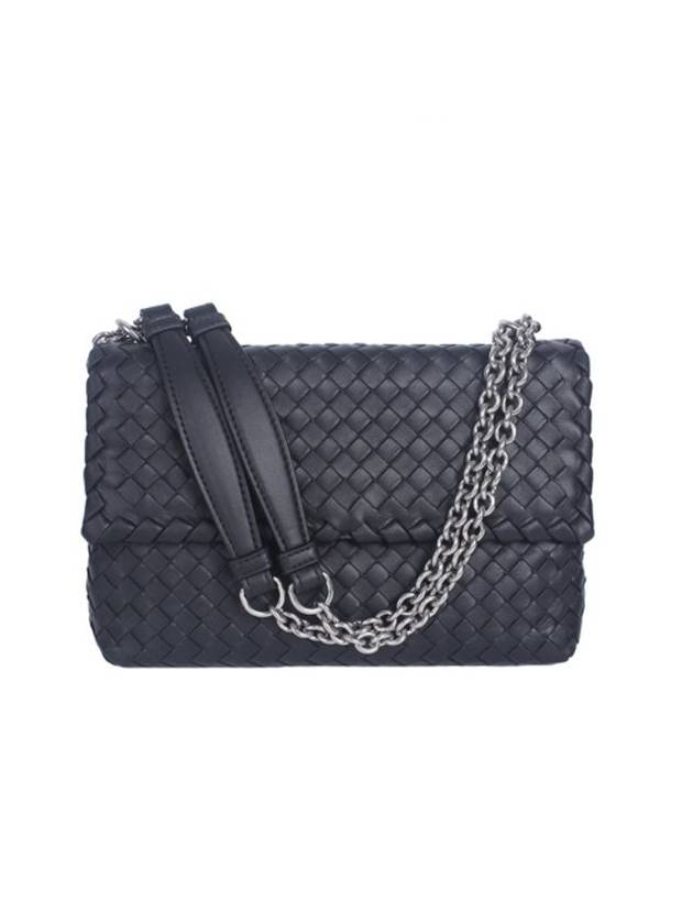 Intrecciato Olympia shoulder bag black - BOTTEGA VENETA - BALAAN 1