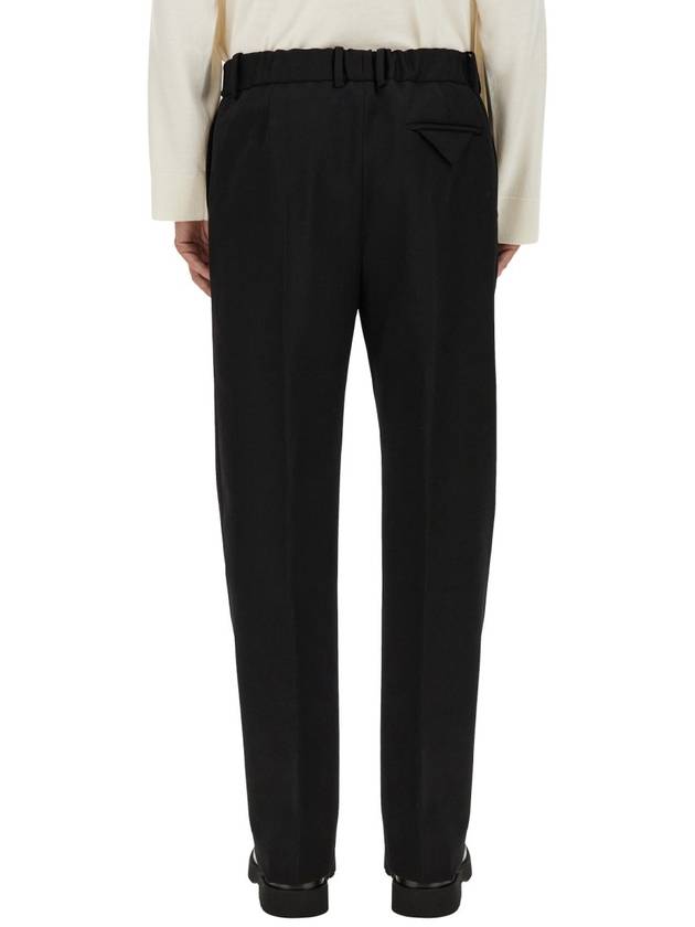 Tailor Fit Banding Wool Straight Pants Black - BOTTEGA VENETA - BALAAN 5