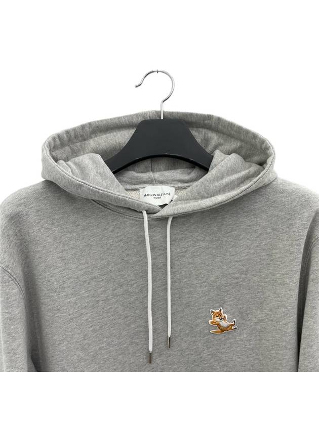 Chillax Fox Patch Classic Hoodie Grey Melange - MAISON KITSUNE - BALAAN 4