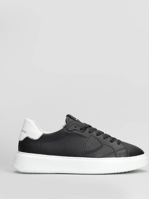 Men's Temple Tennis White Tab Low Top Sneakers Black - PHILIPPE MODEL - BALAAN 2