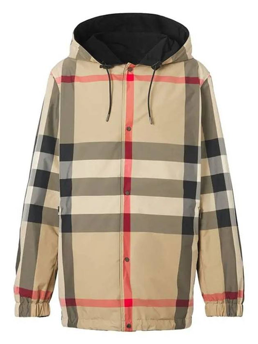 Reversible Check Hooded Jacket Archive Beige - BURBERRY - BALAAN 2