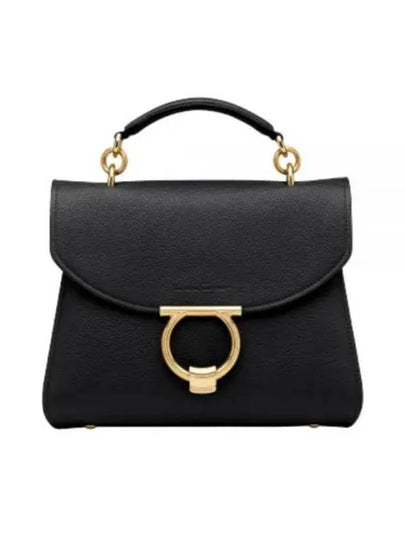 Gancini Small Tote Bag Black - SALVATORE FERRAGAMO - BALAAN 2