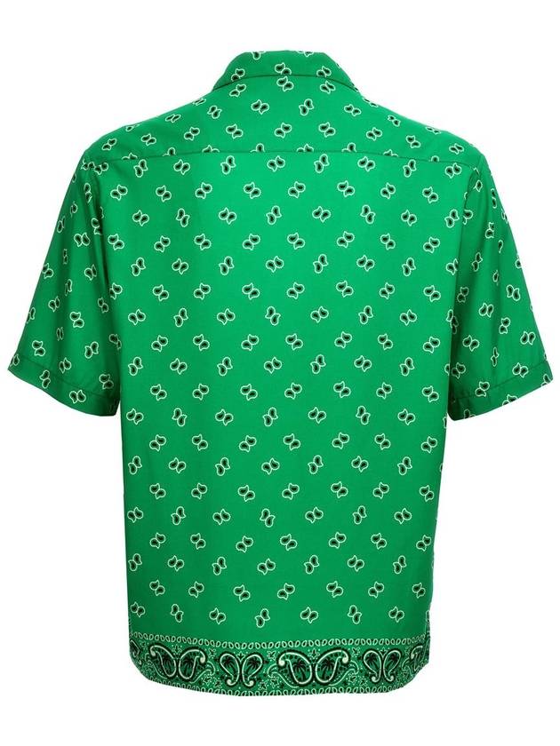 Long Sleeve Shirt PMGG005S24FAB006 5555 GREEN - PALM ANGELS - BALAAN 3