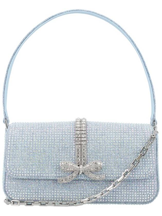 Self-Portrait Rhinestone Denim Micro Bag - SELF PORTRAIT - BALAAN 1