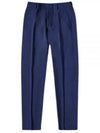 Cigarette Fit Wool Straight Pants Blue - AMI - BALAAN 2