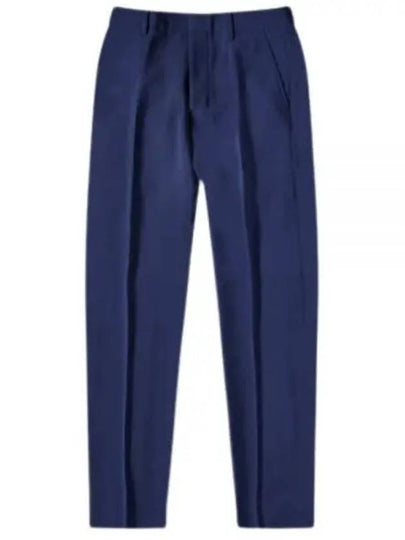 Cigarette Fit Wool Straight Pants Blue - AMI - BALAAN 2