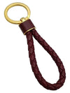 Intrecciato Lambskin Key Holder Brown - BOTTEGA VENETA - BALAAN 3