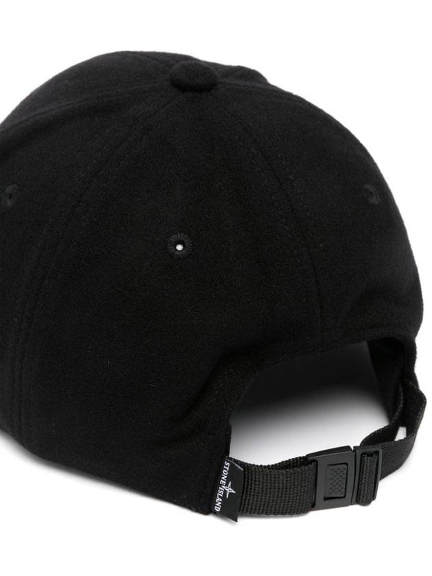 Compass Logo Ball Cap Black - STONE ISLAND - BALAAN 3