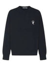 Embroidered Logo Jumper Knit Top Navy - ACNE STUDIOS - BALAAN 2