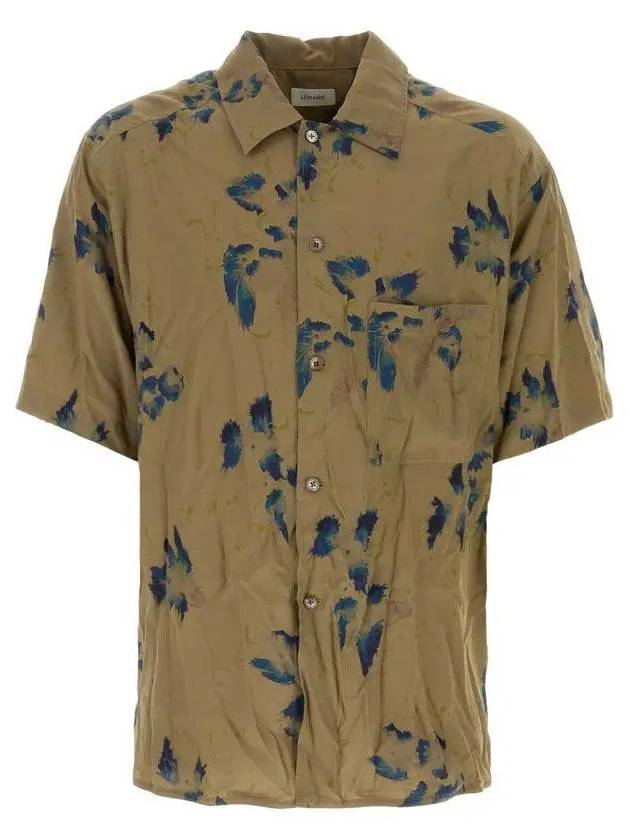 Floral Print Short Sleeve Shirt Khaki - LEMAIRE - BALAAN 2