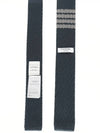 4 Bar Silk Knit Tie Navy - THOM BROWNE - BALAAN 4