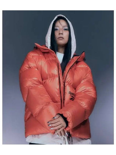 Hyori Lee wearing pump down jacket orange - REEBOK - BALAAN 1