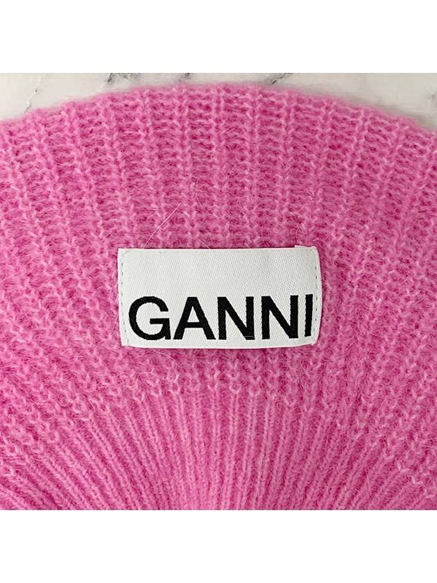 Soft Wool Beret Pink - GANNI - BALAAN 6