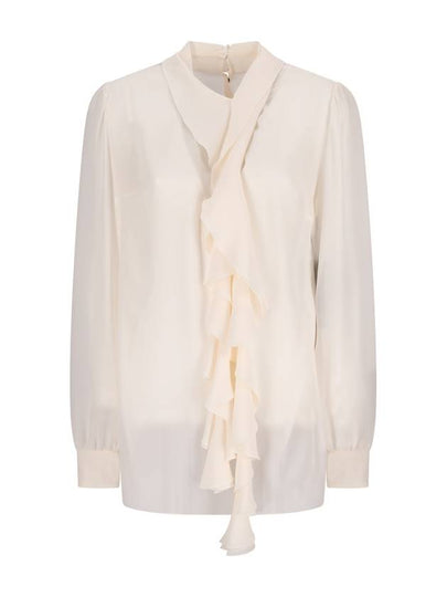 frill trimmed silk blouse F779KTFU1AR - DOLCE&GABBANA - BALAAN 2