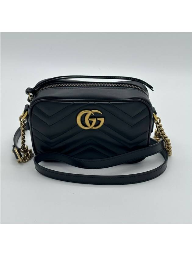 GG Marmont Zip Top Matelasse Mini Cross Bag Black - GUCCI - BALAAN 7