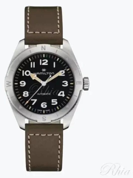 Khaki Field Expedition Leather Watch Black - HAMILTON - BALAAN 2