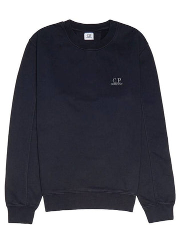 Brushed Emerized Diagonal Fleece Sweatshirt Navy - CP COMPANY - BALAAN 1