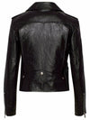 Classic Leather Biker Jacket Black - SAINT LAURENT - BALAAN 4