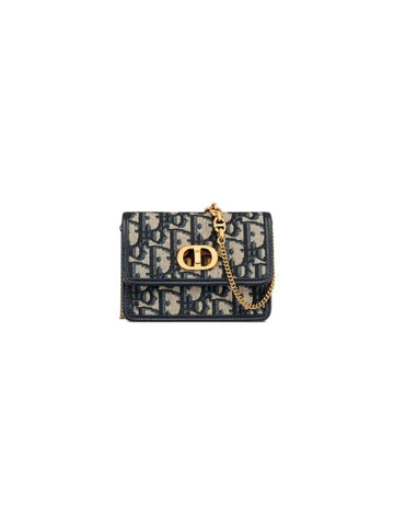 Miss Caro Micro Oblique Jacquard Cross Bag Blue - DIOR - BALAAN 1