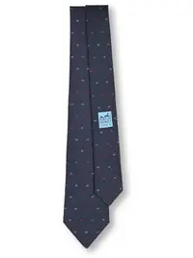 H Tonow tie navy - HERMES - BALAAN 1