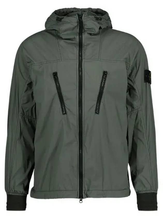 Skin Touch Nylon TC Hooded Jacket Musk Green - STONE ISLAND - BALAAN 2