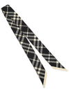 Nova Check Silk Scarf Black - BURBERRY - BALAAN 3