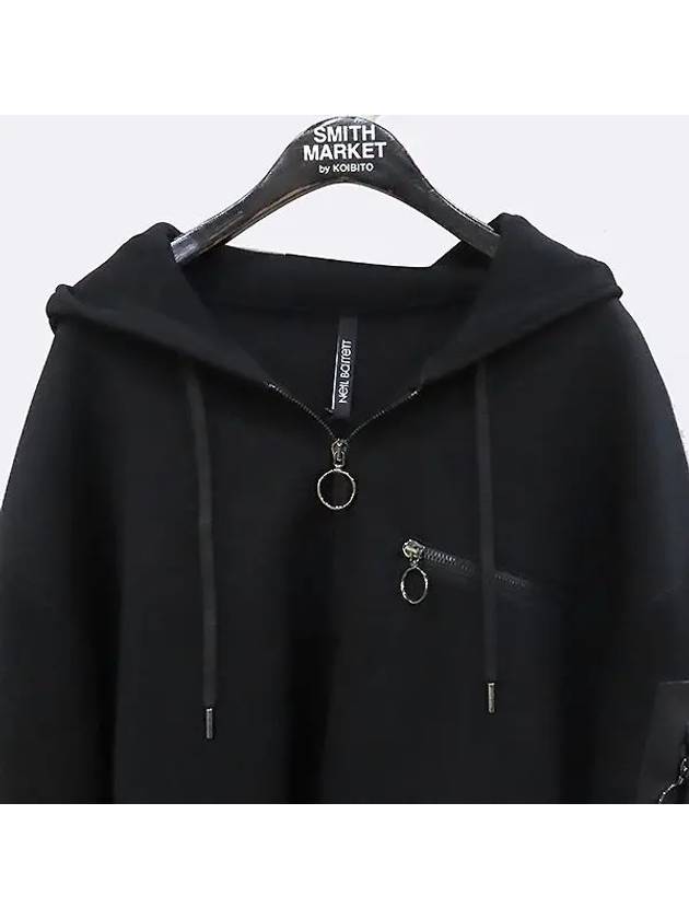 PBJS270C Black Neoprene Hooded Zip Up Jumper - NEIL BARRETT - BALAAN 2