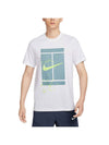 Court Men s Tennis Short Sleeve T Shirt White - NIKE - BALAAN 1