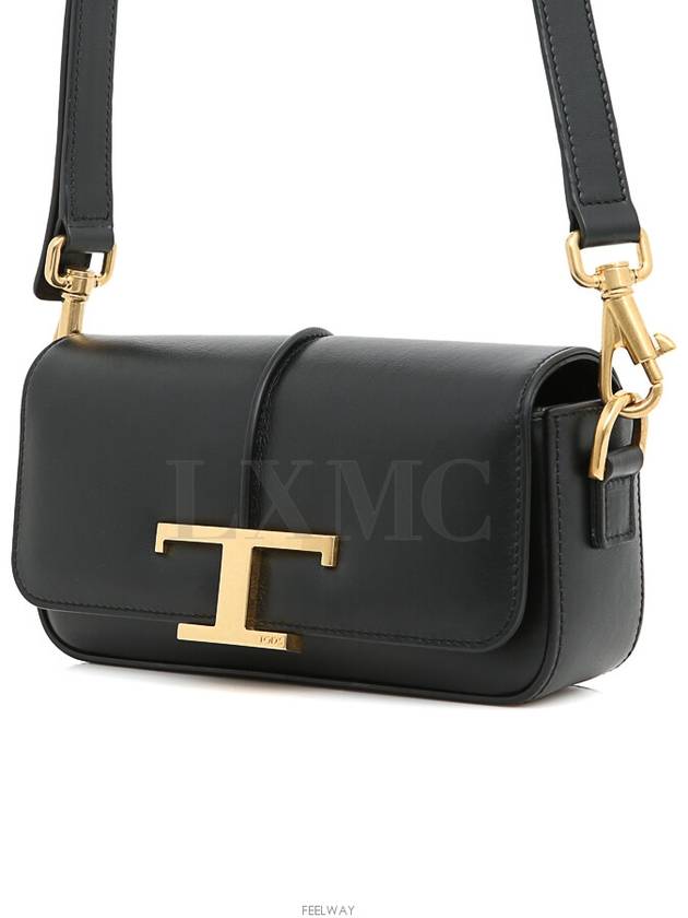 Black Gold T Timeless Chain Mini Tracollina Cross Bag Flap - TOD'S - BALAAN 3