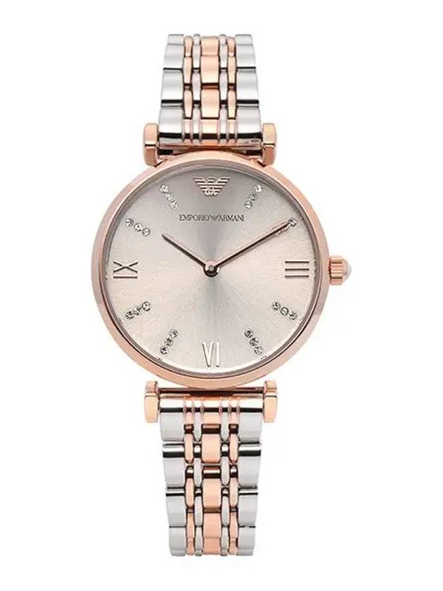 Gianni T Bar Two-Tone Metal Watch Rose Gold Silver - EMPORIO ARMANI - BALAAN 3