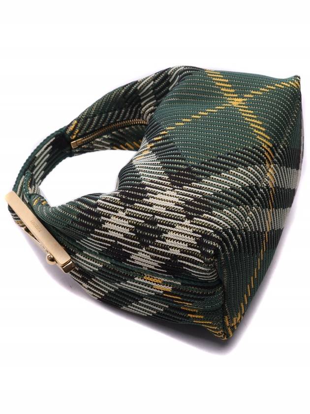 Peg Medium Check Pattern Duffel Bag Green - BURBERRY - BALAAN 6