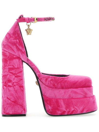 Women's Medusa Ivitas Velvet Pumps Heels Pink - VERSACE - BALAAN 2