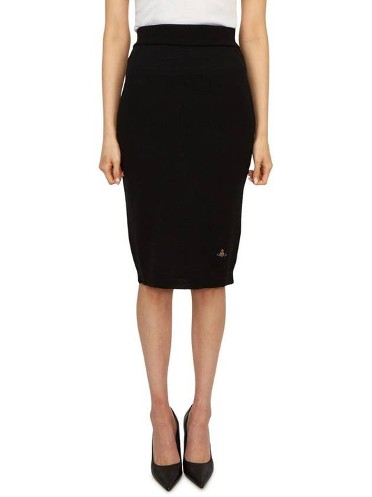 Women's Bea Wool Knit Pencil Skirt Black - VIVIENNE WESTWOOD - BALAAN 2