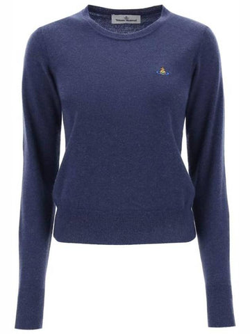 Bea Jumper Knit Top Navy - VIVIENNE WESTWOOD - BALAAN 1