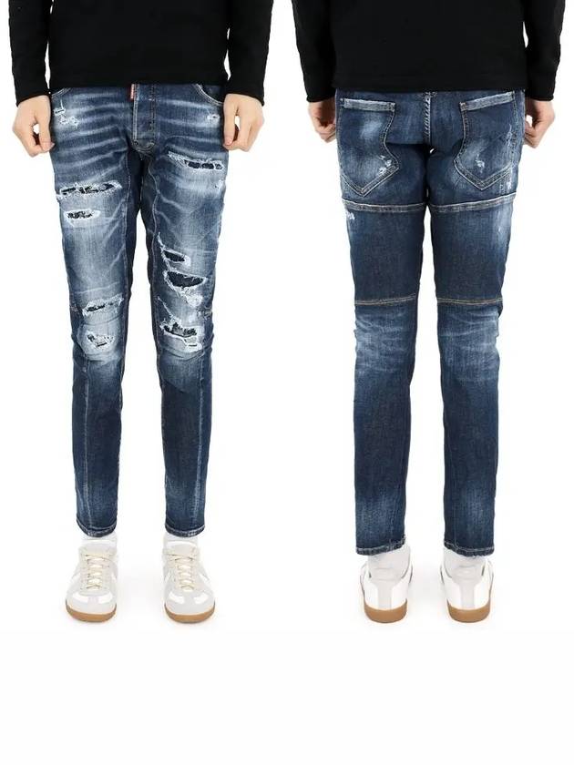 Distressed Tapered Jeans Blue - DSQUARED2 - BALAAN 2