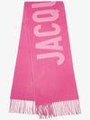 Lecharpe Fringe Logo Virgin Wool Muffler Pink - JACQUEMUS - BALAAN 2