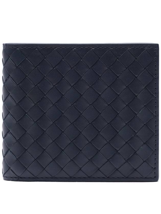 Intrecciato Weaving Half Wallet Navy - BOTTEGA VENETA - BALAAN 3