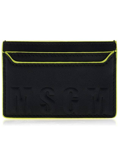 Debossed Logo Card Holder Black - MSGM - BALAAN 1