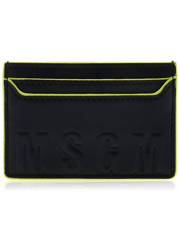 Debossed Logo Card Holder Black - MSGM - BALAAN 2