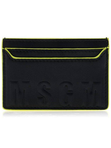 Debossed Logo Card Holder Black - MSGM - BALAAN 1