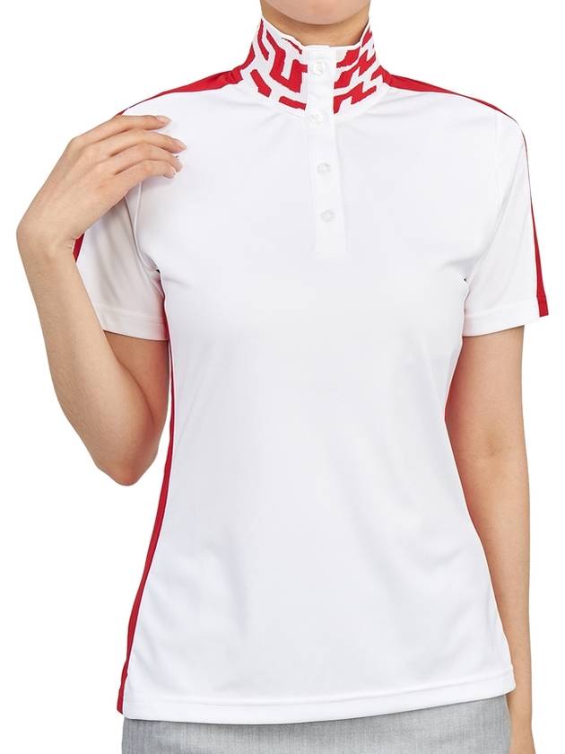 Women's Pip Polo Short Sleeve T-Shirt White - J.LINDEBERG - BALAAN 6