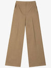 Women's Unghia Camel Cotton Wide Pants Camelo - MAX MARA - BALAAN 3