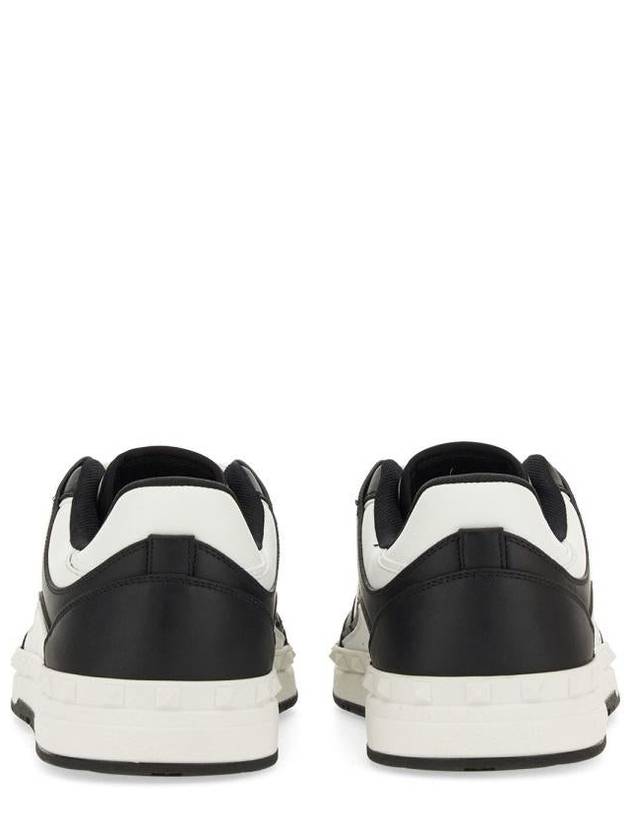 Freedots Calfskin Low Top Sneakers Black - VALENTINO - BALAAN 5